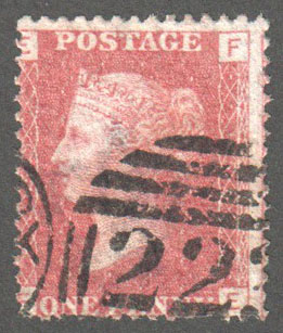 Great Britain Scott 33 Used Plate 155 - FE - Click Image to Close